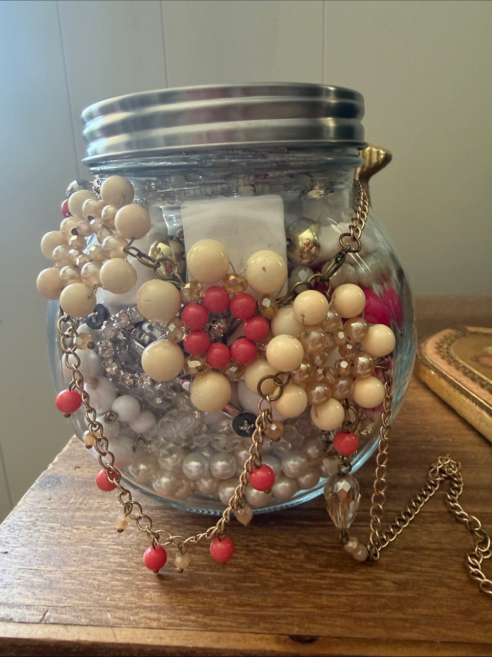 Love, purity, elegance and faith mystery jewelry jar
